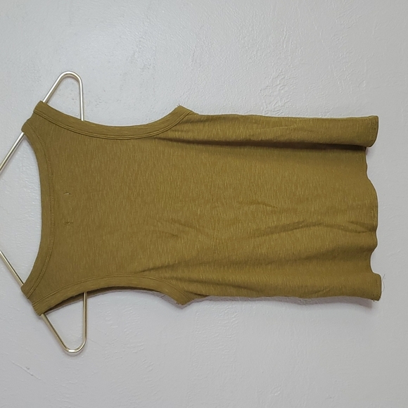 Madewell Audio Knot-Front Tank Top  Size Small in Spiced Olive - Picture 3 of 8